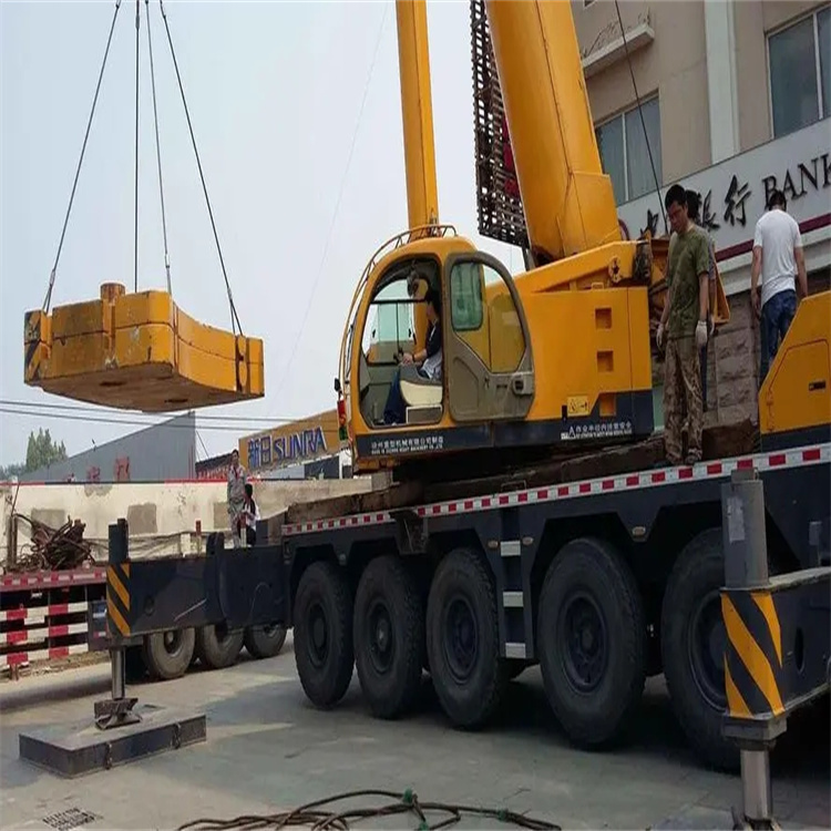 永州当地吊车出租|机器吊装|75吨|工厂搬迁服务